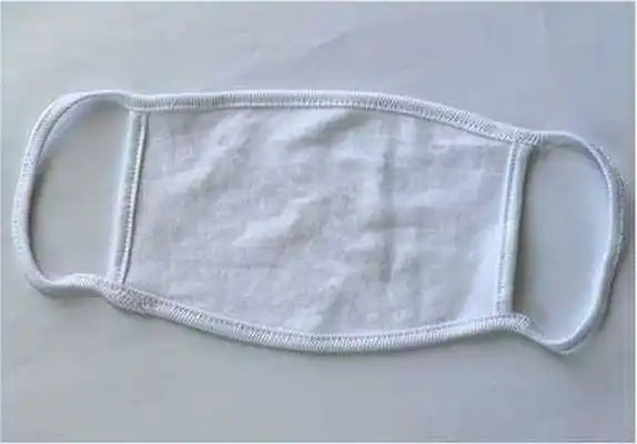 Lat 004 100% Cotton 2-ply Face Mask Pkg 50 - White - one Size Fits Most