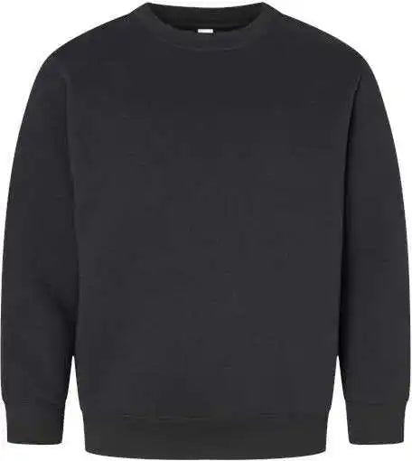 Lat 2225 Youth Elevated Fleece Crewneck Sweatshirt Black