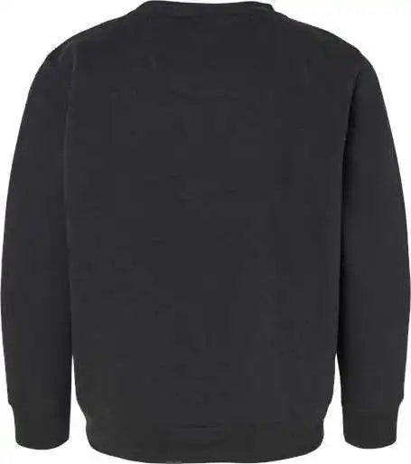 Lat 2225 Youth Elevated Fleece Crewneck Sweatshirt Black