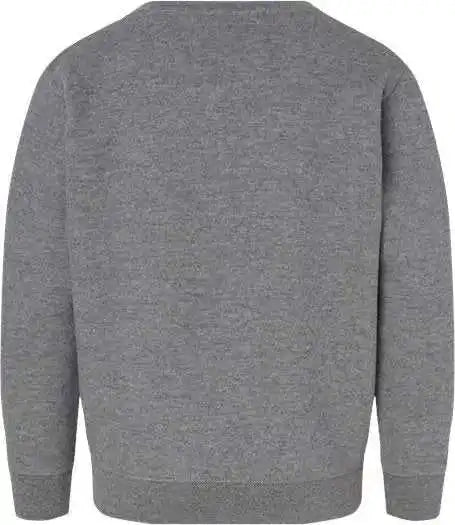 Lat 2225 Youth Elevated Fleece Crewneck Sweatshirt Granite Heather