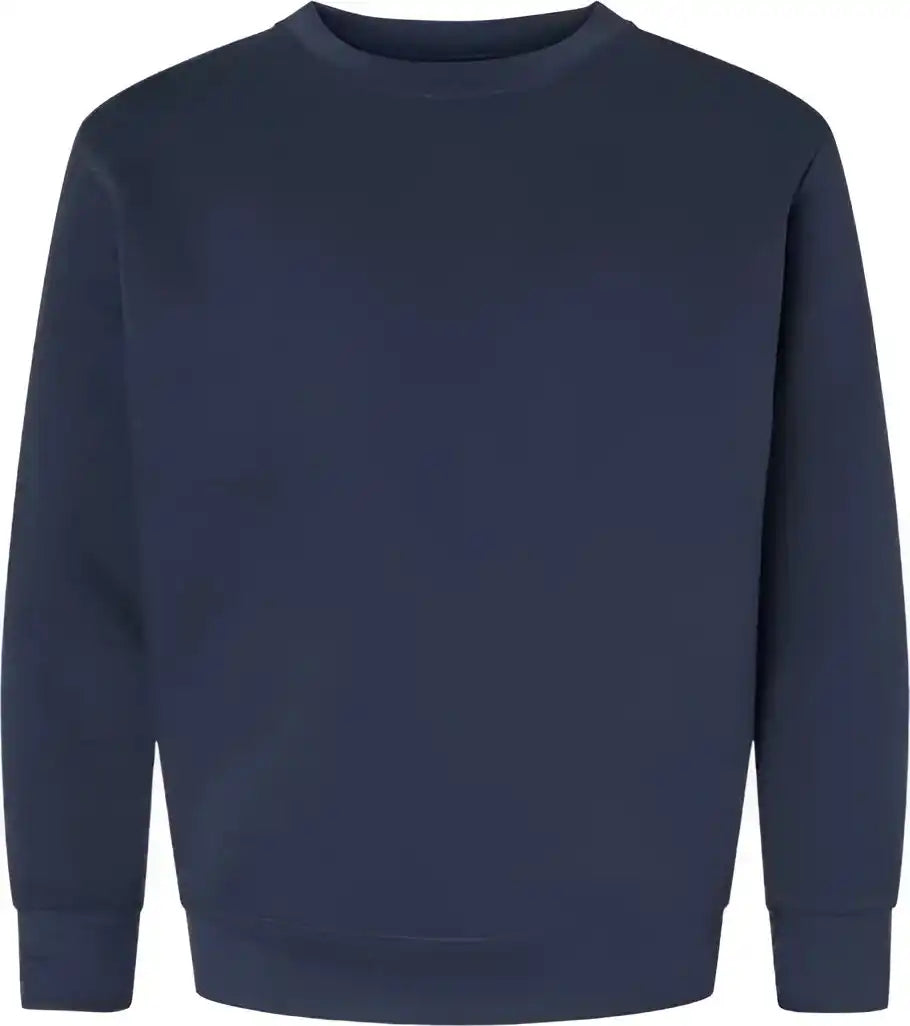 Lat 2225 Youth Elevated Fleece Crewneck Sweatshirt Navy