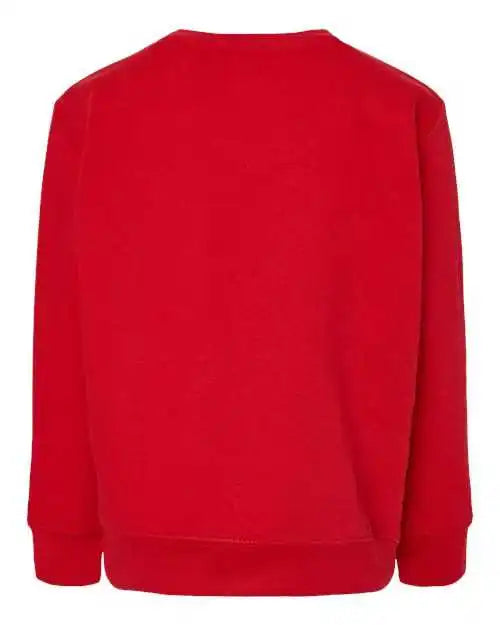 Lat 2225 Youth Elevated Fleece Crewneck Sweatshirt Red
