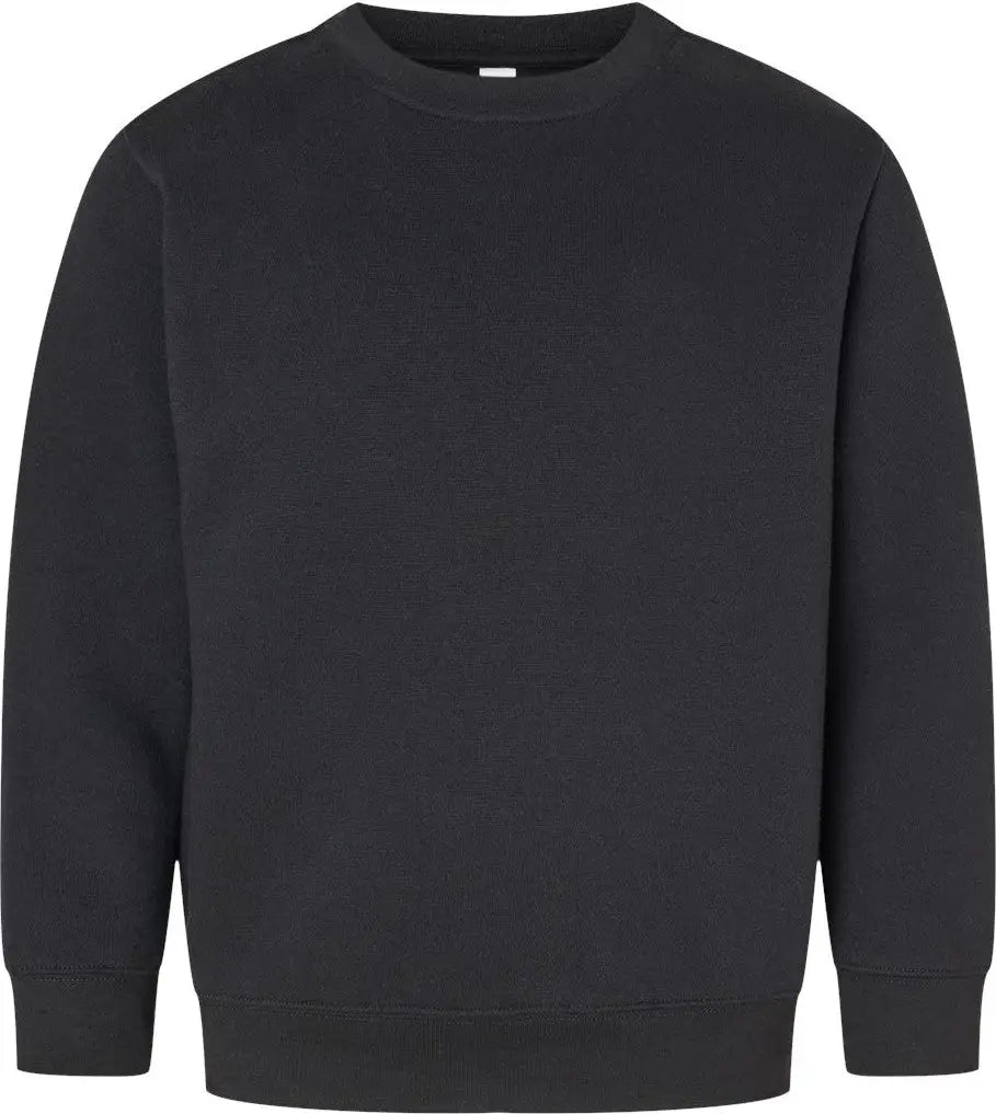 Lat 2225l Youth Elevated Fleece Crewneck Sweatshirt - 2225 - Black - Xs