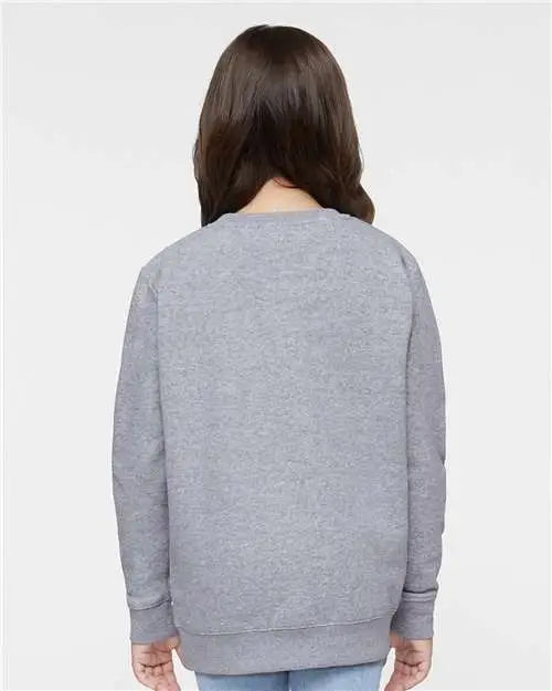 Lat 2225l Youth Elevated Fleece Crewneck Sweatshirt - 2225 - Heather