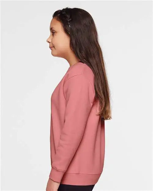 Lat 2225l Youth Elevated Fleece Crewneck Sweatshirt - 2225 - Mauvelous