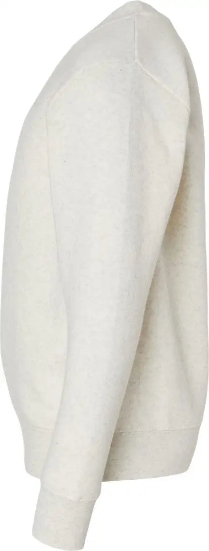 Lat 2225l Youth Elevated Fleece Crewneck Sweatshirt - 2225 - Natural Heather