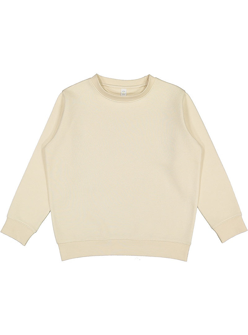 Lat 2225l Youth Elevated Fleece Crewneck Sweatshirt - 2225 - Natural