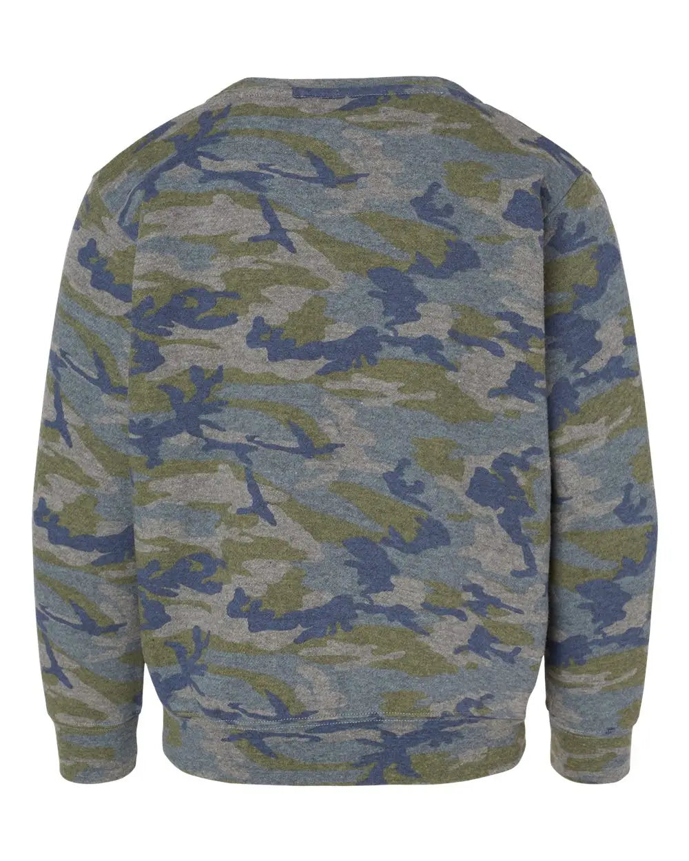 Lat 2225l Youth Elevated Fleece Crewneck Sweatshirt - 2225 - Vintage Camo