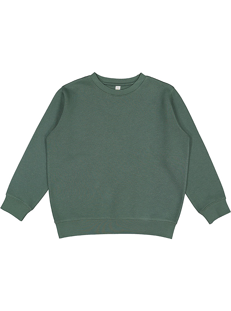 Lat 2225l Youth Elevated Fleece Crewneck Sweatshirt - Basil