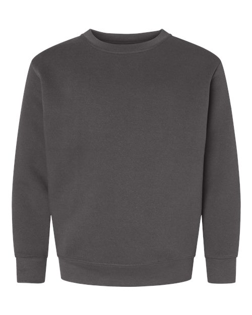 Lat 2225l Youth Elevated Fleece Crewneck Sweatshirt - Charcoal