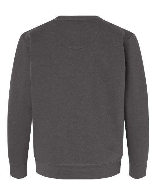 Lat 2225l Youth Elevated Fleece Crewneck Sweatshirt - Charcoal