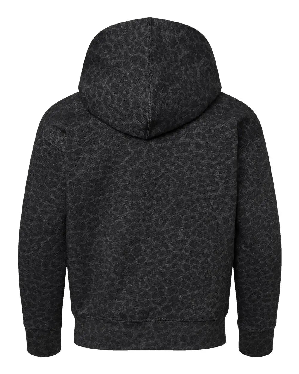 Lat 2296 Youth Fleece Hoodie - Black Leopard