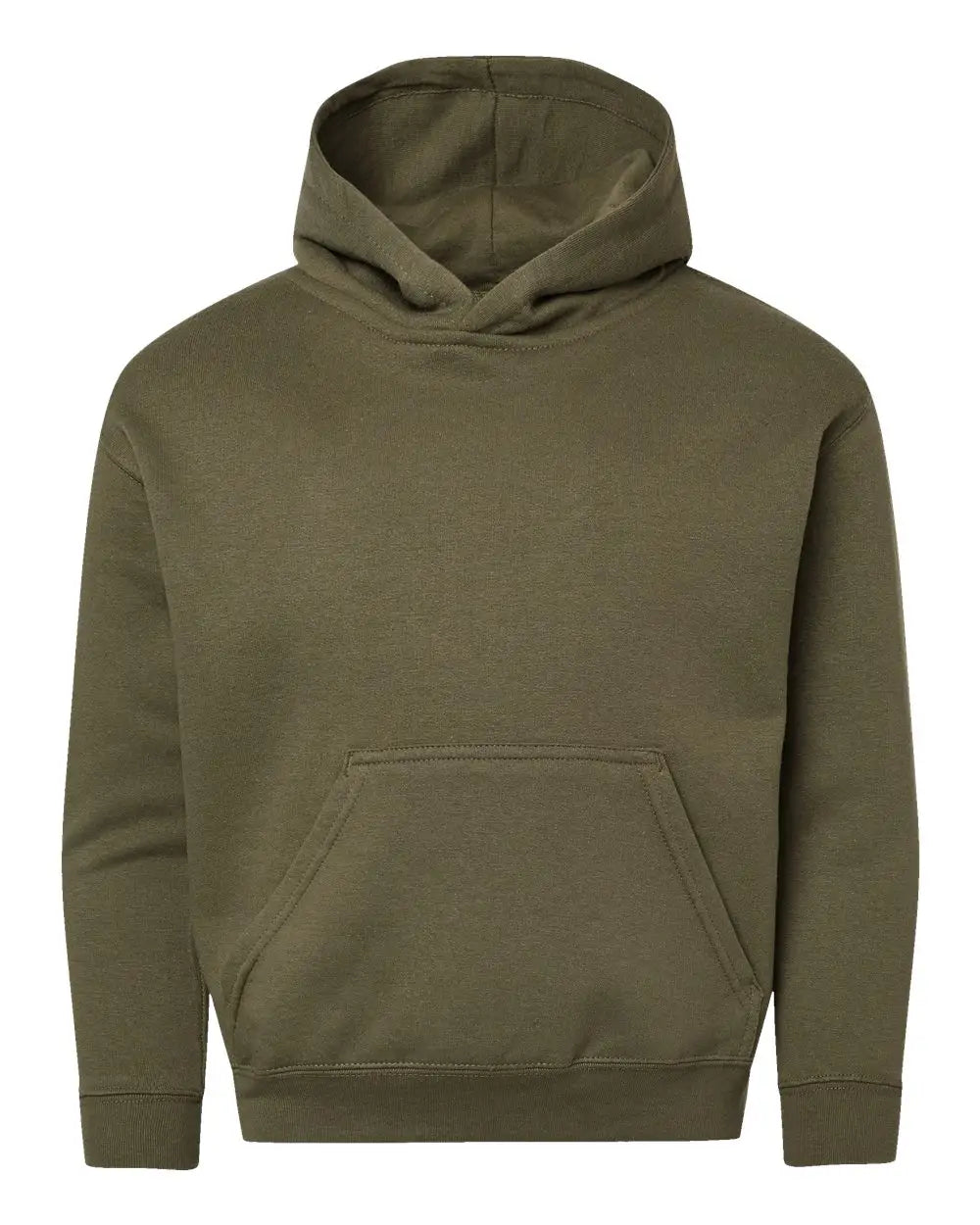 Lat 2296 Youth Fleece Hoodie - Military Green - Olive / Xs