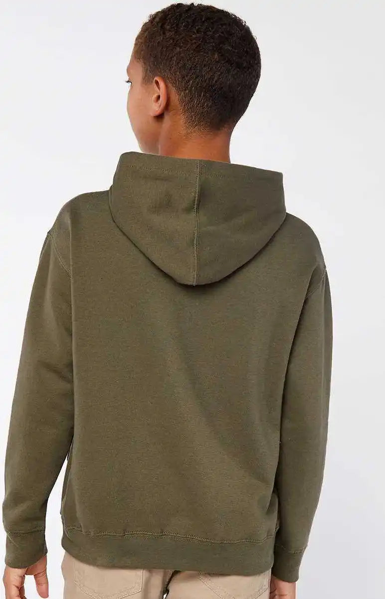 Lat 2296 Youth Pullover Hooded Sweatshirt Military Green