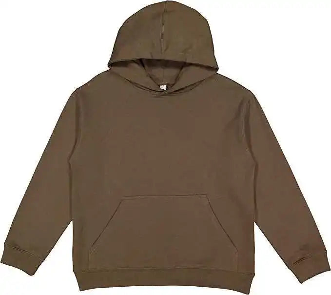 Lat 2296 Youth Pullover Hooded Sweatshirt Military Green