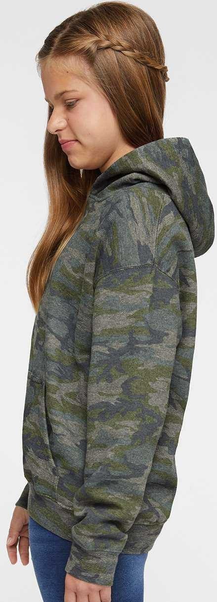 Lat 2296 Youth Pullover Hooded Sweatshirt - Vintage Camo