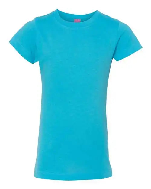 Lat 2616 Girls’ Fine Jersey Tee Aqua