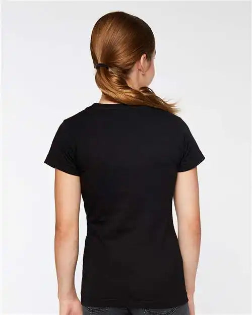 Lat 2616 Girls’ Fine Jersey Tee - Black