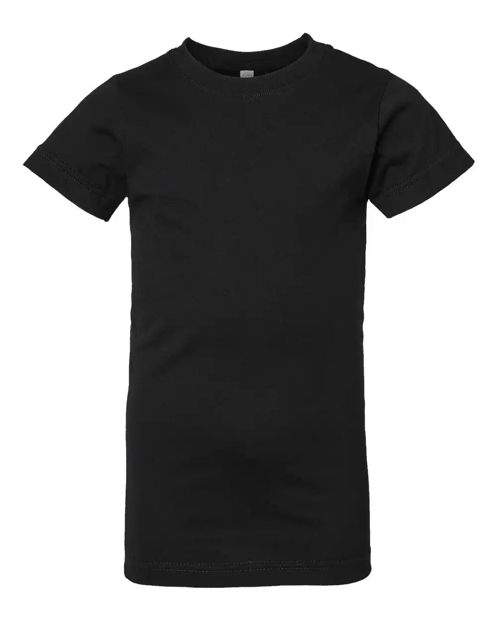 Lat 2616 Girls’ Fine Jersey Tee - Black - Xs