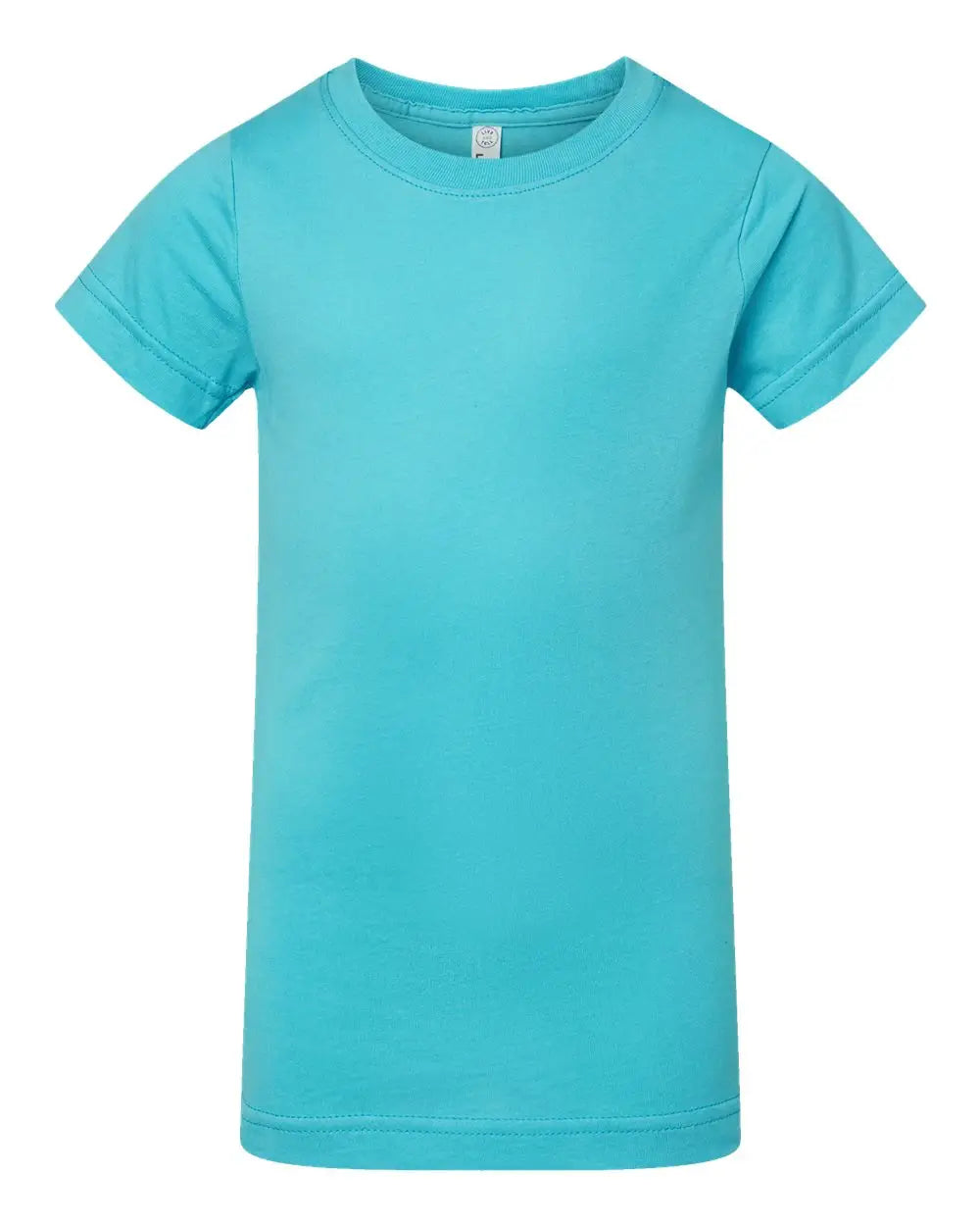 Lat 2616 Girls’ Fine Jersey Tee - Caribbean - Marlin Teal / Xs
