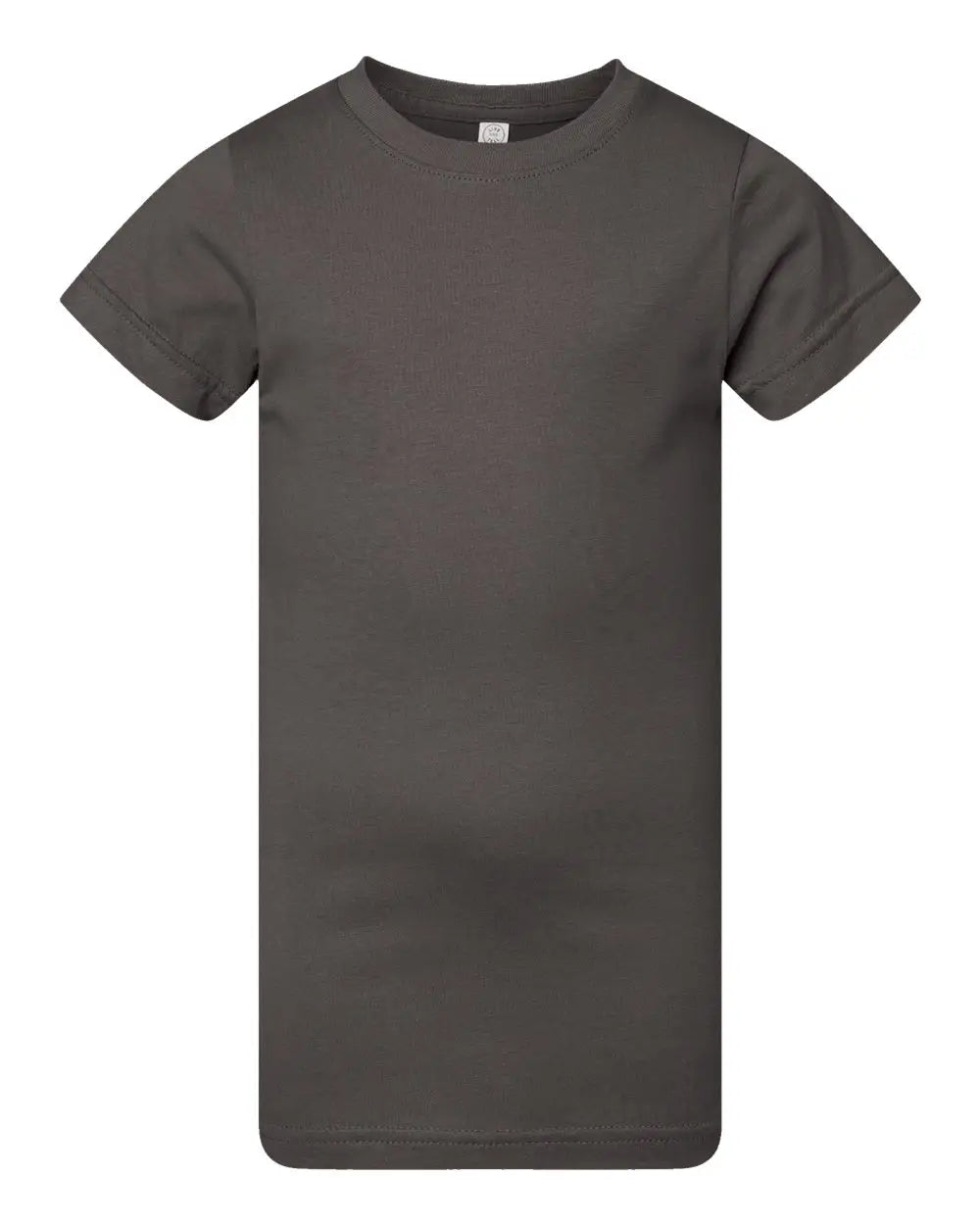Lat 2616 Girls’ Fine Jersey Tee - Charcoal - Dark Gray / Xs