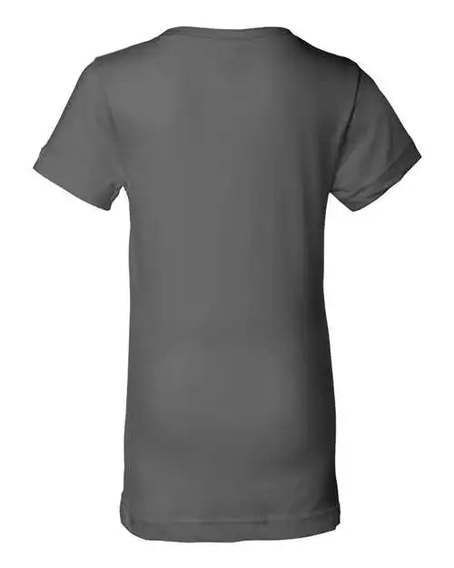 Lat 2616 Girls’ Fine Jersey Tee - Charcoal