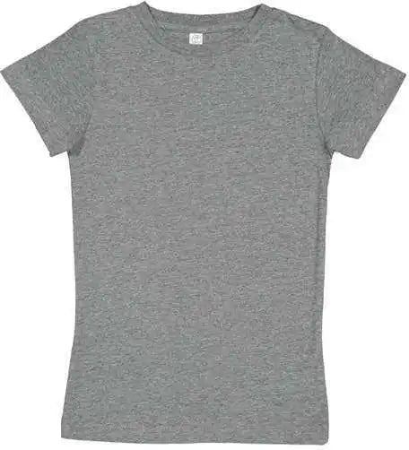Lat 2616 Girls’ Fine Jersey Tee Granite Heather