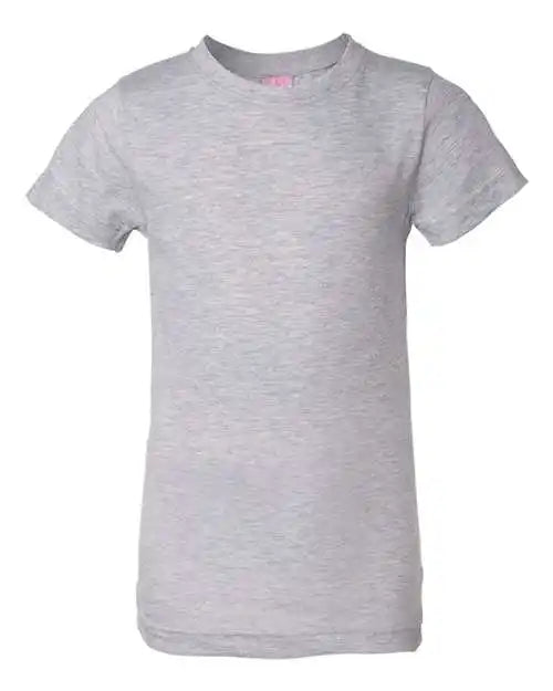Lat 2616 Girls’ Fine Jersey Tee Heather
