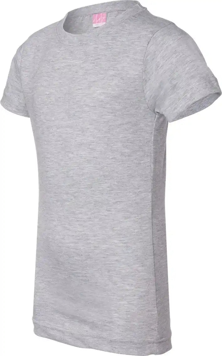 Lat 2616 Girls’ Fine Jersey Tee - Heather - Xs