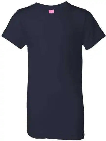 Lat 2616 Girls’ Fine Jersey Tee Navy