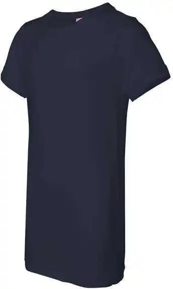 Lat 2616 Girls’ Fine Jersey Tee - Navy