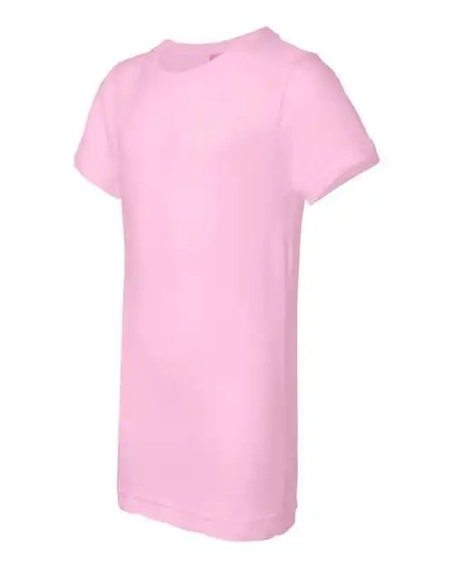 Lat 2616 Girls’ Fine Jersey Tee - Pink