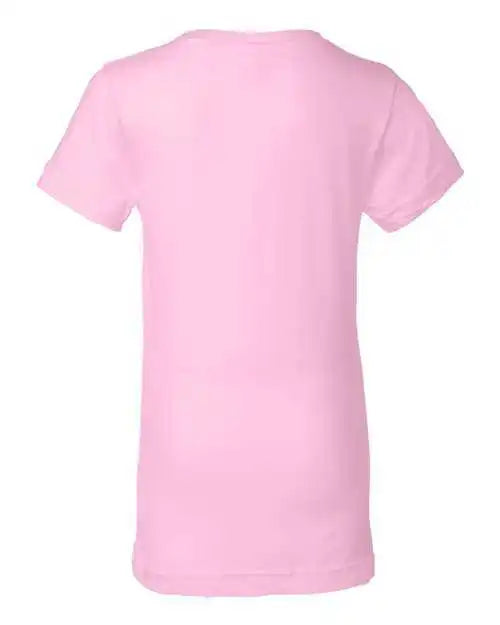 Lat 2616 Girls’ Fine Jersey Tee - Pink