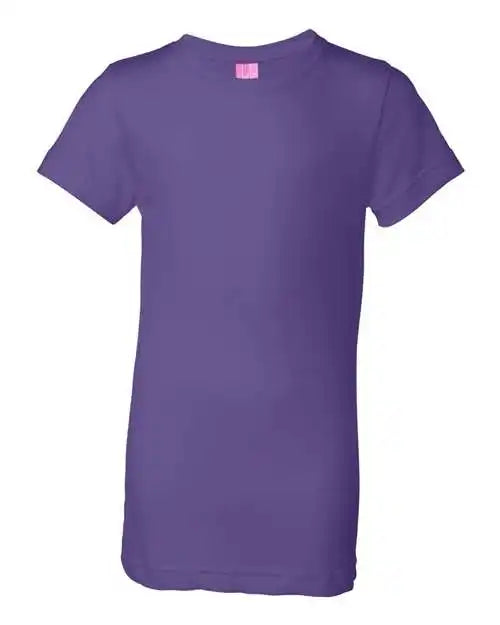 Lat 2616 Girls’ Fine Jersey Tee - Purple