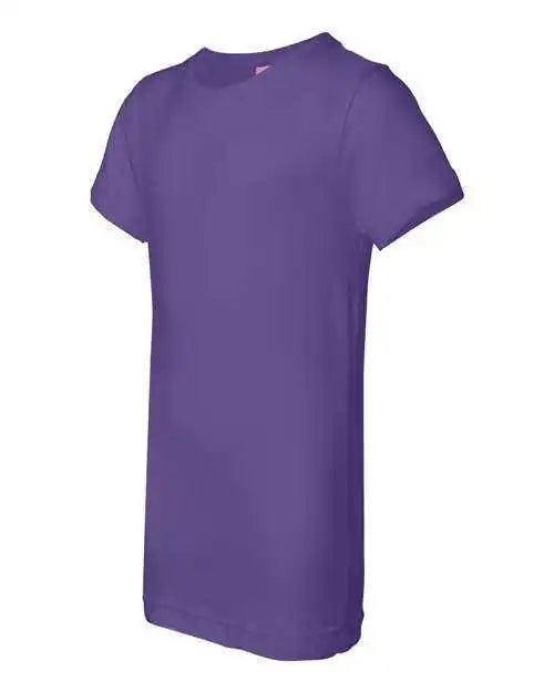 Lat 2616 Girls’ Fine Jersey Tee - Purple