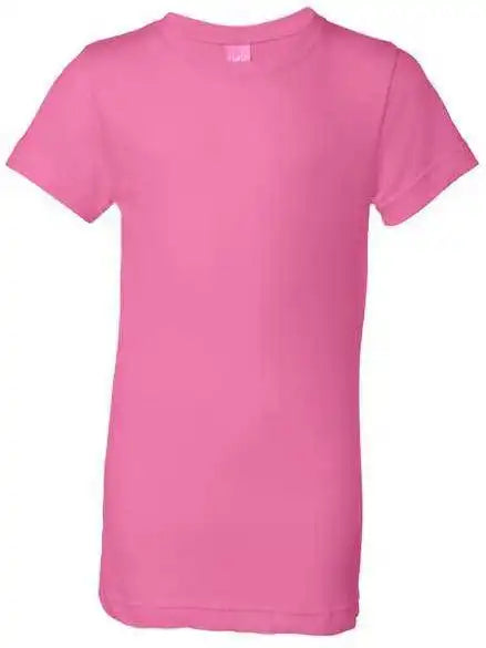 Lat 2616 Girls’ Fine Jersey Tee - Raspberry