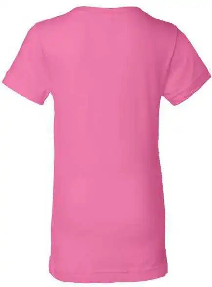 Lat 2616 Girls’ Fine Jersey Tee - Raspberry