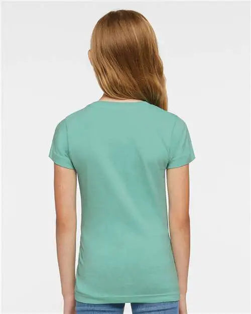 Lat 2616 Girls’ Fine Jersey Tee - Saltwater