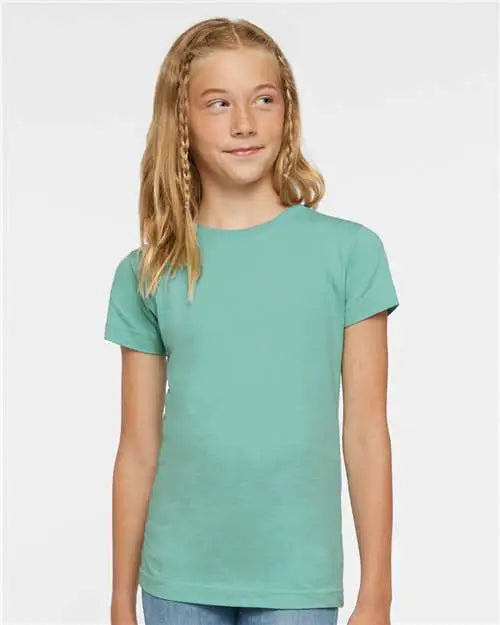 Lat 2616 Girls’ Fine Jersey Tee - Saltwater