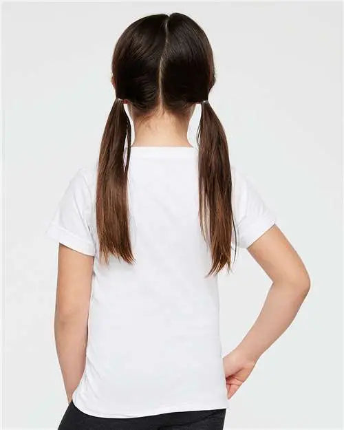 Lat 2616 Girls’ Fine Jersey Tee - White