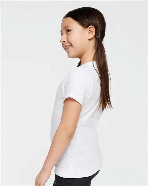 Lat 2616 Girls’ Fine Jersey Tee - White