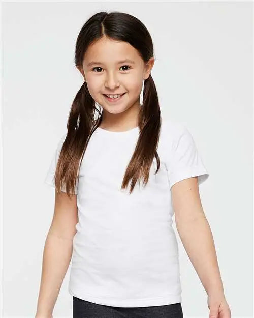 Lat 2616 Girls’ Fine Jersey Tee - White