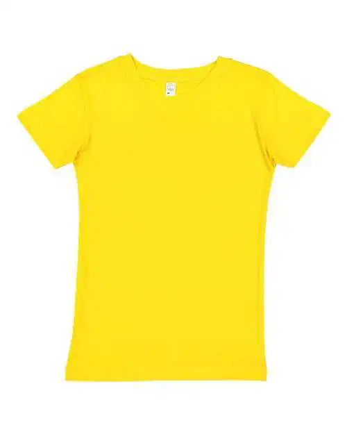 Lat 2616 Girls’ Fine Jersey Tee - Yellow
