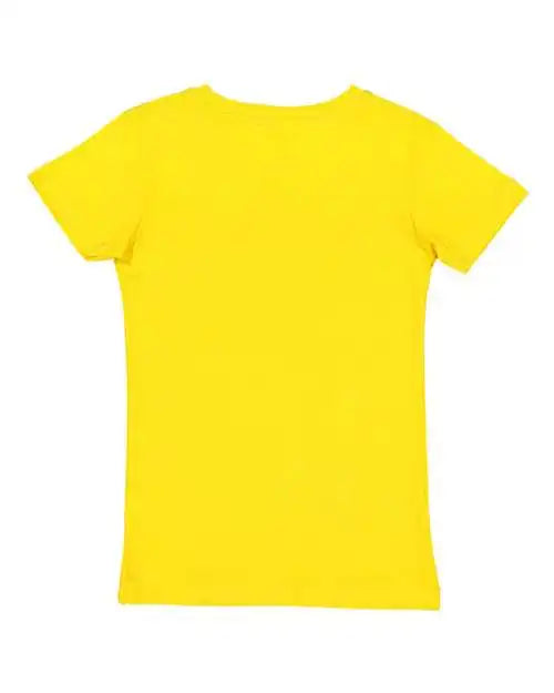 Lat 2616 Girls’ Fine Jersey Tee - Yellow