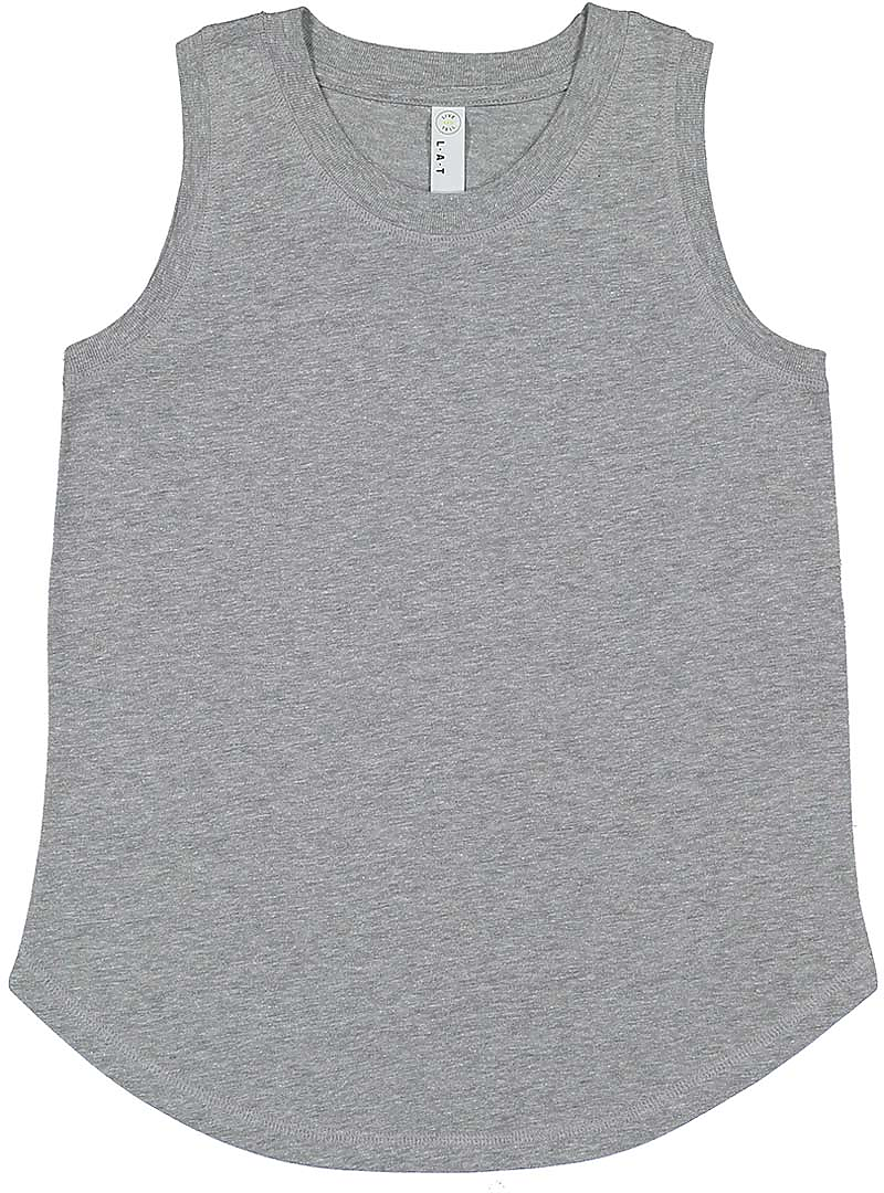 Lat 2692 Girls’ Relaxed Fine Jersey Tank - Heather