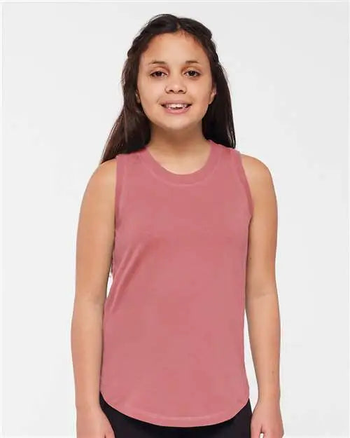 Lat 2692 Girls’ Relaxed Fine Jersey Tank - Mauvelous
