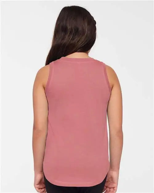 Lat 2692 Girls’ Relaxed Fine Jersey Tank - Mauvelous