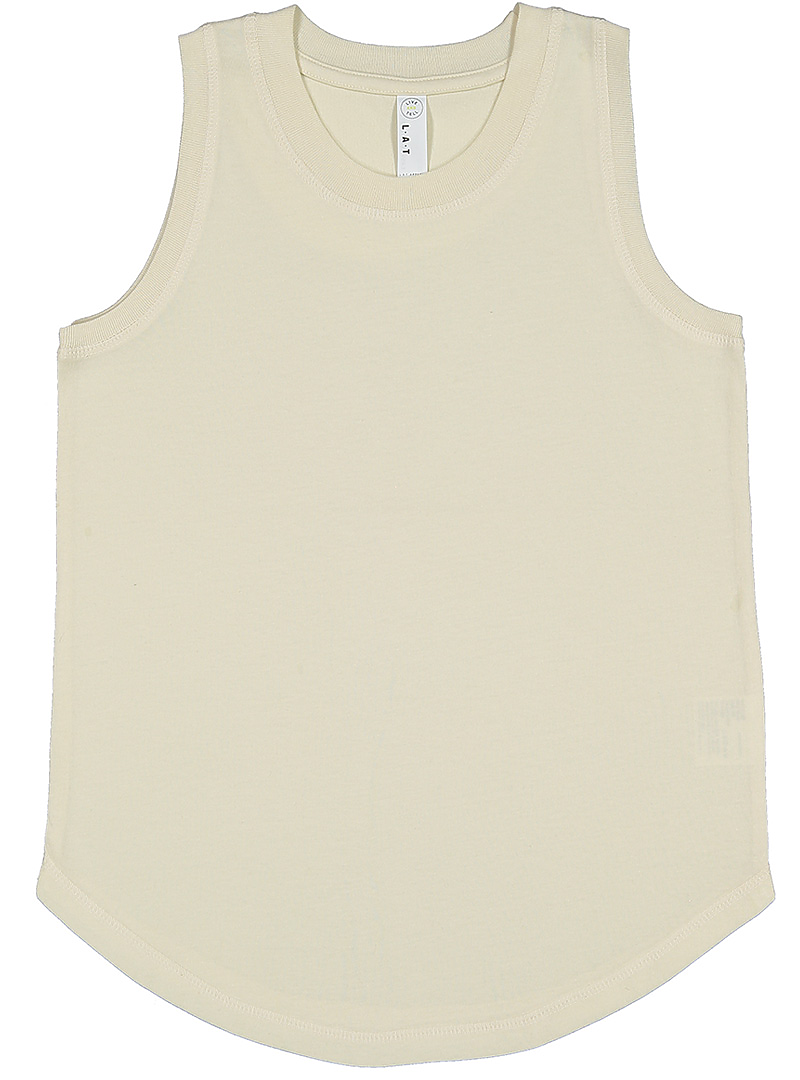 Lat 2692 Girls’ Relaxed Fine Jersey Tank - Natural