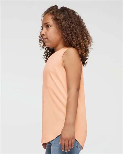 Lat 2692 Girls’ Relaxed Fine Jersey Tank - Peachy