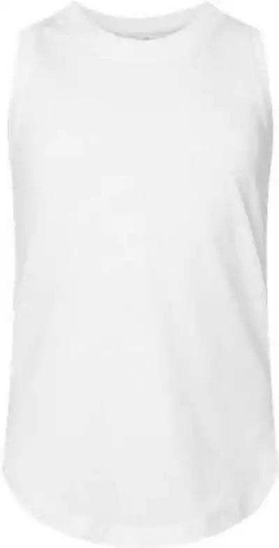 Lat 2692 Girls’ Relaxed Fine Jersey Tank Top White